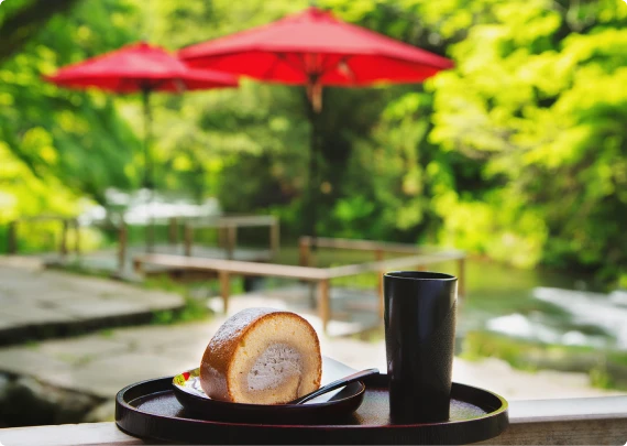写真：川床スイーツ