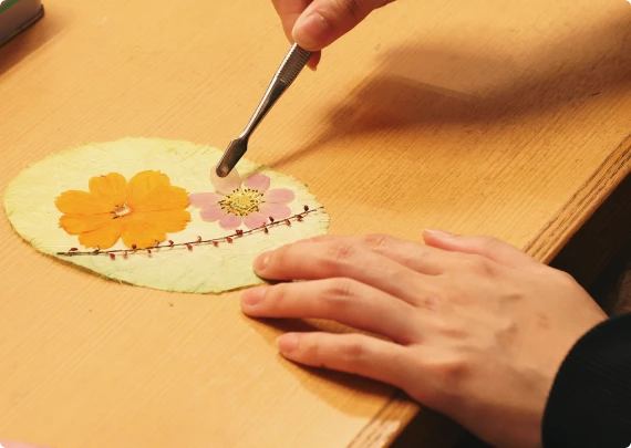 写真：和紙の創作体験