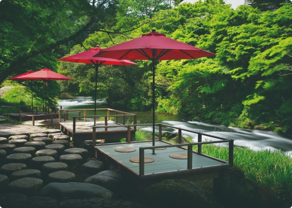 写真：鶴仙渓「川床」